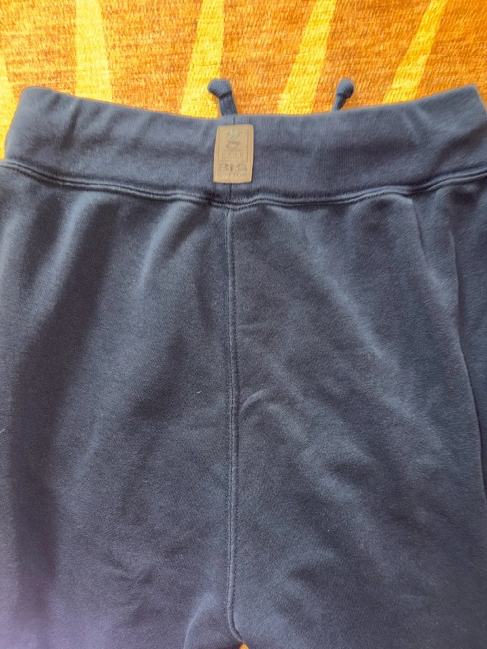 Big cotton wide leg navy sweatpants - Picture 3 of 4